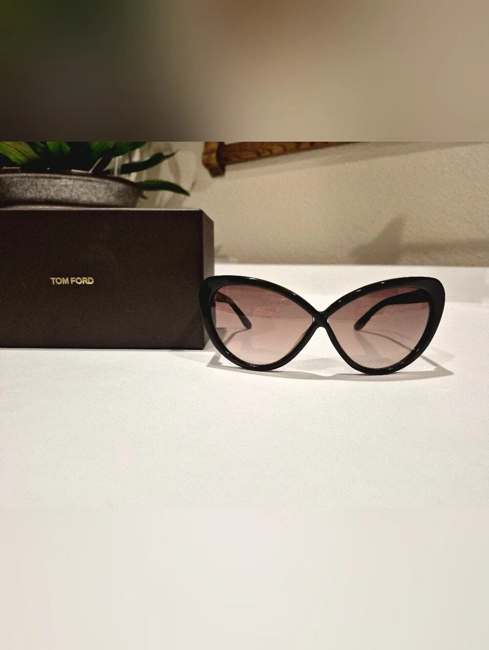 Tom Ford Madison Glossy Cat-Eye Sunglasses